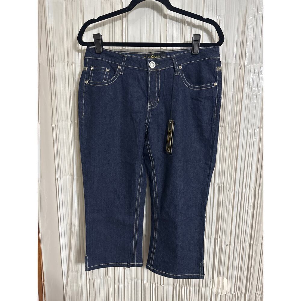 Out Capri Jeans Size 10 Blue Denim Cropped Pants Stretch Casual Summer